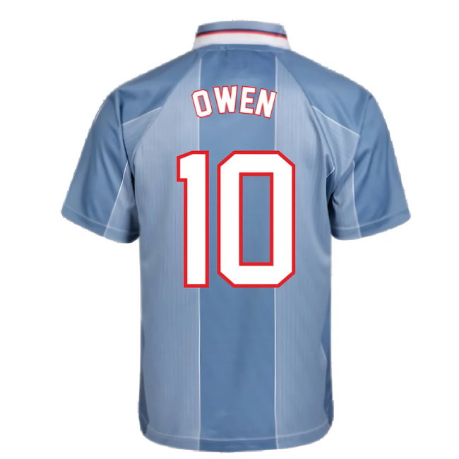 Score Draw England 1996 Away Euro Championship Retro Football Shirt (OWEN 10)-SoccerKits Hub | Buy Soccer Jerseys Online